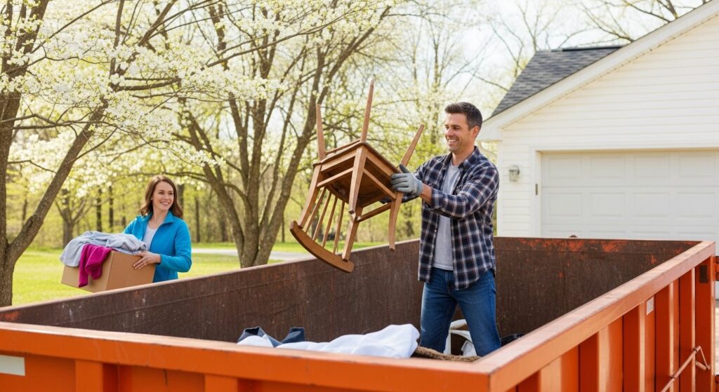 spring cleaning dumpster rental Arkansas