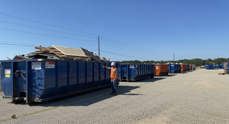choosing right dumpster size for project Arkansas visual guide