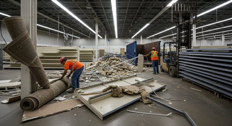 retail store interior demolition waste disposal Arkansas