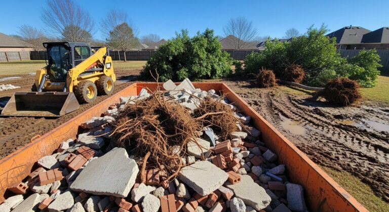 landscaping hardscaping debris dumpster Arkansas