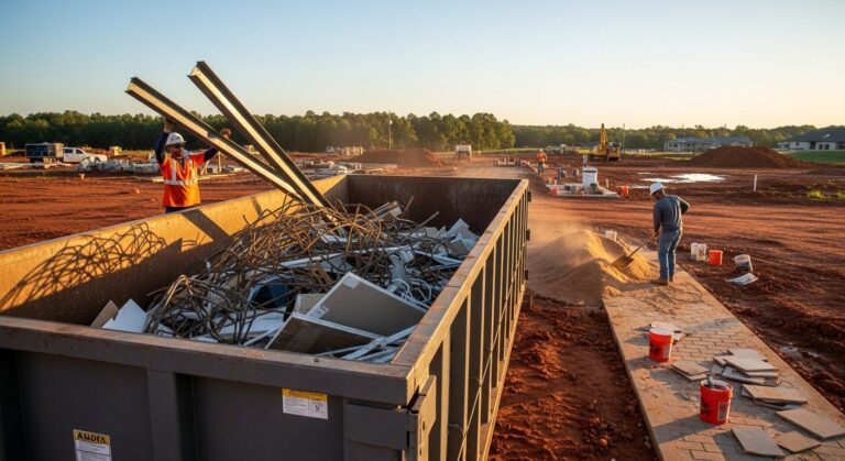 construction site safety waste handling Arkansas dumpster