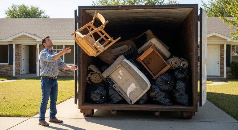 rental property turnover cleanout dumpster Searcy AR