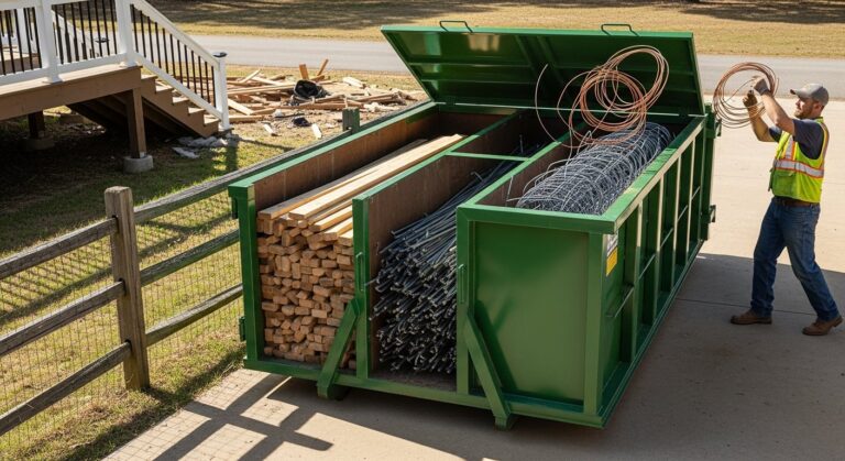 recycling construction wood metal Arkansas dumpster