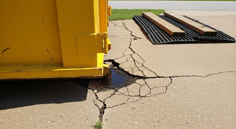 protecting driveway during dumpster rental Arkansas