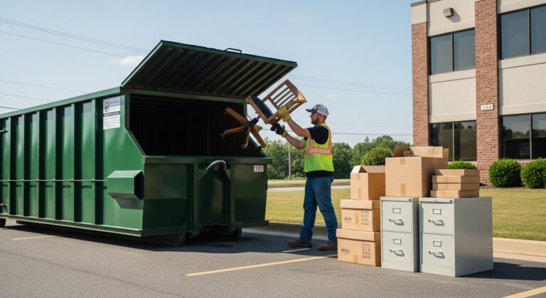 office cleanout dumpster rental Searcy AR streamlining commercial waste
