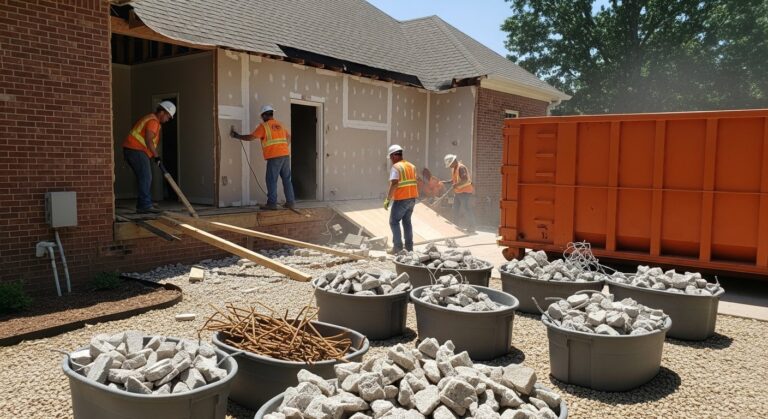 partial demolition waste removal Arkansas selective tear down