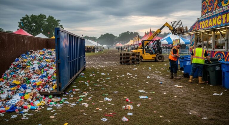 event waste management Arkansas festival dumpster rental