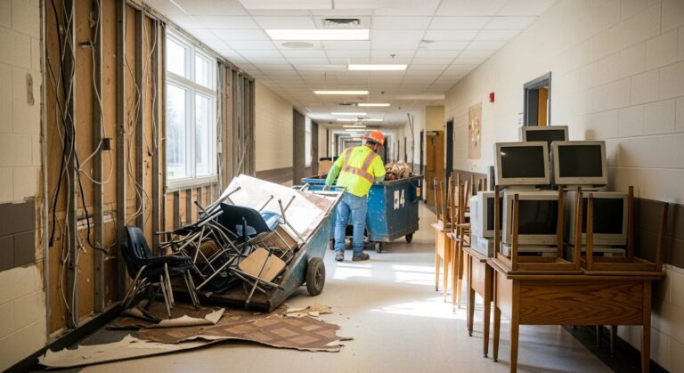 Arkansas dumpster rental for school renovation projects