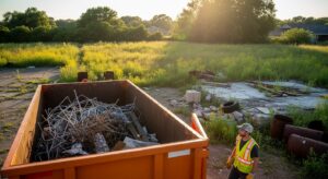 vacant lot cleanup dumpster rental Arkansas