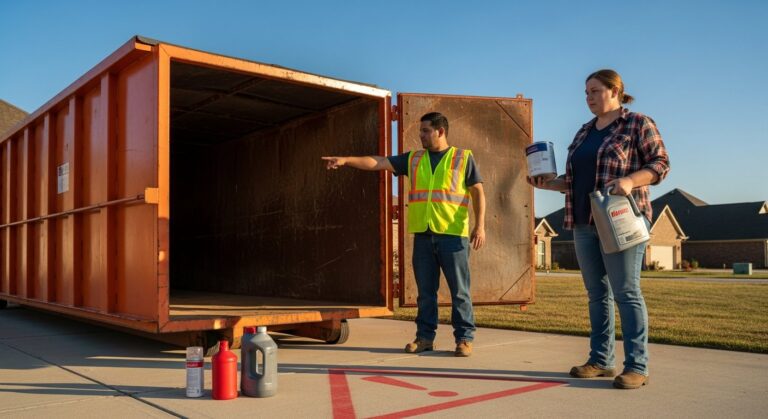 prohibited items dumpster rental Arkansas guide